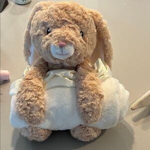Plush Bunny Toy with Blanket